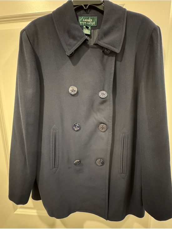 Lauren Ralph Lauren Jackets & Blazers - Lauren Ralph Lauren Navy Double-Breasted Peacoat